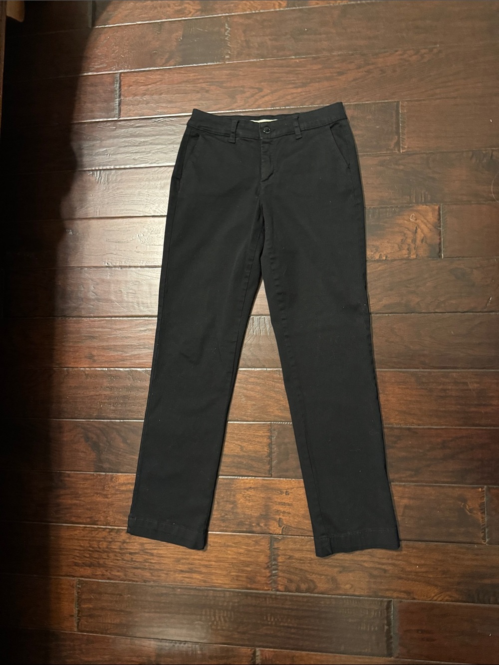 Jones New York Straight Leg Cotton Pants in Black Size 6P Like New NWOT